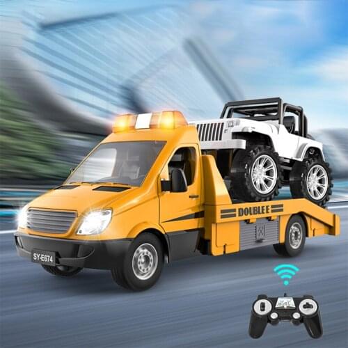 1/18 Rechargeable RC Trailer Toys Lorry Truck Motor Skills for Boy