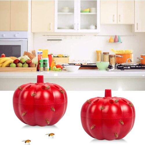 Plastic 2pcs Fruit Flies Insect Trap Catcher Fly Kitchen Pumpkin Gnat Traps Fly Catcher for Home Kitchen