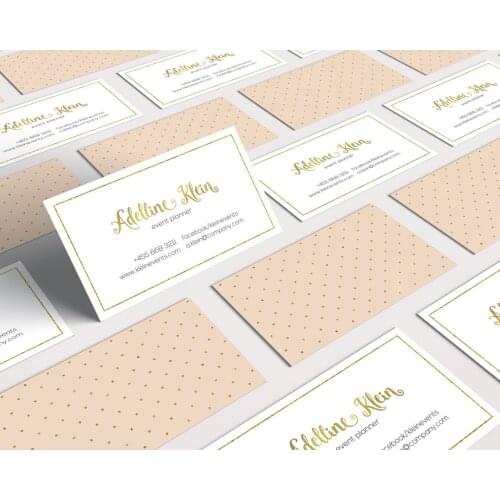 Caddsgn Custom White cards Bronzing Gold Edge Business Cards 600gsm CoatedPaper Double Side Printing Visit Card 0.7 Thickness