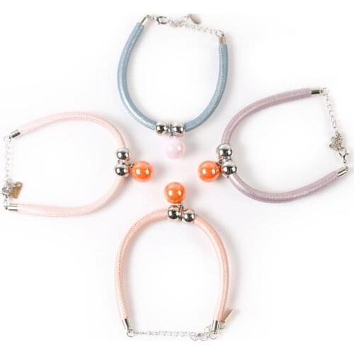 PU Material Cat Puppies Adjustable Collar Pet Leather Strap Kitten Customized Chain Collars Cute Dog With Bell Safety Necklace