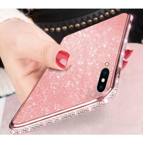 Luxury Plating Phone Case For Huawei Nova2S Nova7 7PRO Y6 Y7 Y9 2018 Psmart 2020 Diamond For HONOR20 9A X10 Bling Silicone Cover