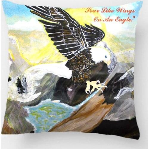 "Soar Like Wings On An Eagle." Throw Pillow Case Decorative Cushion Cover Pillowcase Customize Gift By Lvsure For Car Sofa Seat