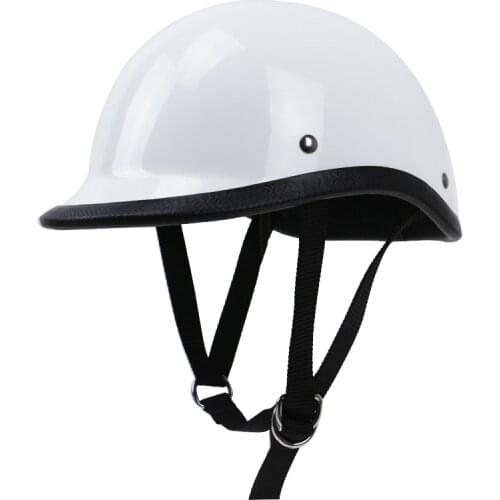 TT&CO style half face motorcycle helmet light weight cap style Fiberglass shell DD ring buckle retro vintage helmet