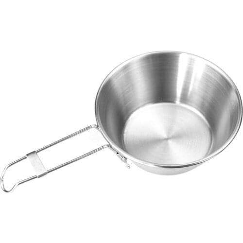 Outdoor 300ML Stainless Steel Folding Bowl Wide Mouth Bowl For Camping
