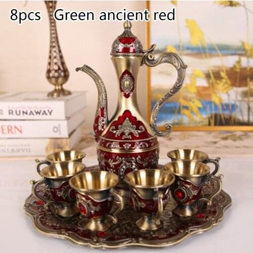 Wine Decanter Pumpkin Style Hip Flask Wine Cup Metal Glass Set Sake Set Home Bars European Style Home Cabinet Decoration Orname