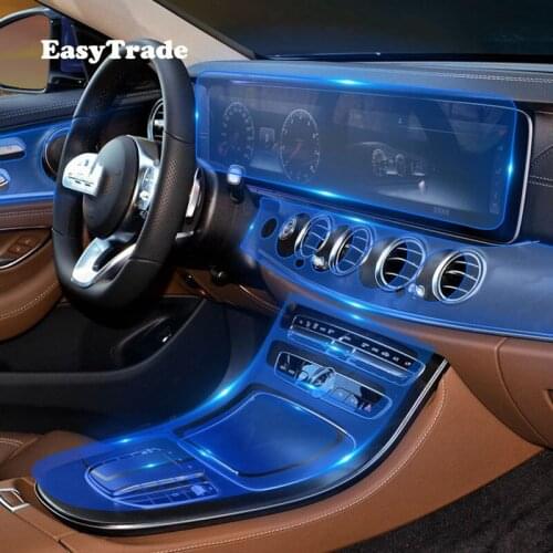 For Mercedes Benz E Class W213 2016-2020 TPU Transparent Film Car Gps Navigation Film Screen Protective Sticker Anti-scratch