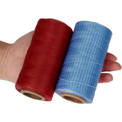 100% Linen waxed 18Colors 1mm Waxed sewing Meters leather Knitting string thread Multicolor for cross stitch embroidery