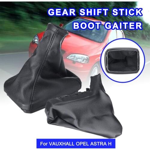 2Pcs Car Handbrake Gear Gaiter Dustproof Cover + Gear Shift Knob Gaiter Boot Cover Car Accessories For VAUXHALL OPEL ASTRA H