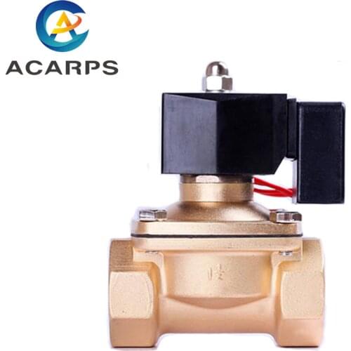 3/4"1" 1-1/4"1-1/2" 2" Solenoid Valve Water Air Oil Brass Normally Closed Electric 220v 12v 110v 24v For Long-time Worki