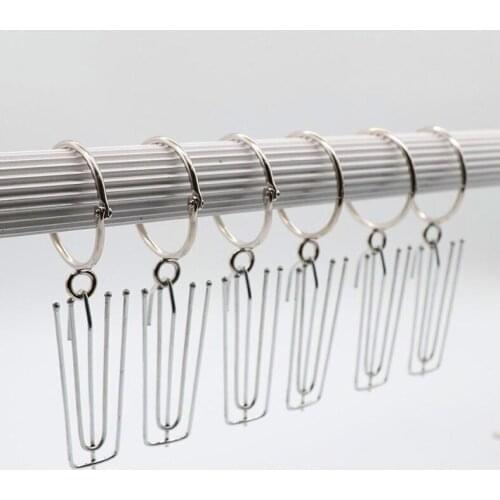 5pcs Curtain Hook Curtain Accessories Slide Tool Curtain Fixing Tool Stainless Steel Hook Window Decoration Four Claws E11695