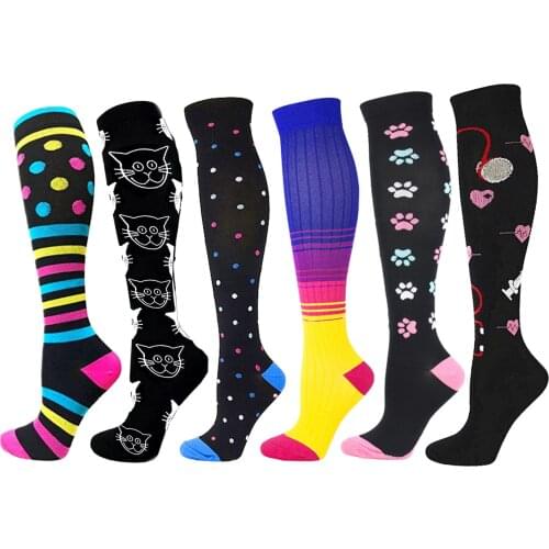 58 Styles Compression Socks Atheletics Soccer Best Graduated Sports Socks Compress Fit For Varicose Veins Nurses Edema Diabetes