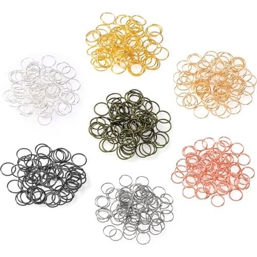 8g/lot 3-20mm Gold Rose Silver Metal Single Jump Rings Split Rings Connectors For Diy Jewelry Finding Making Accessories