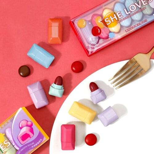 8pcs Cute Mini Lipstick Set Matte Velvet Macaron Capsule Waterproof Lip Tint Girl Gift Long Lasting Easy Color Lipstick Cosmetic