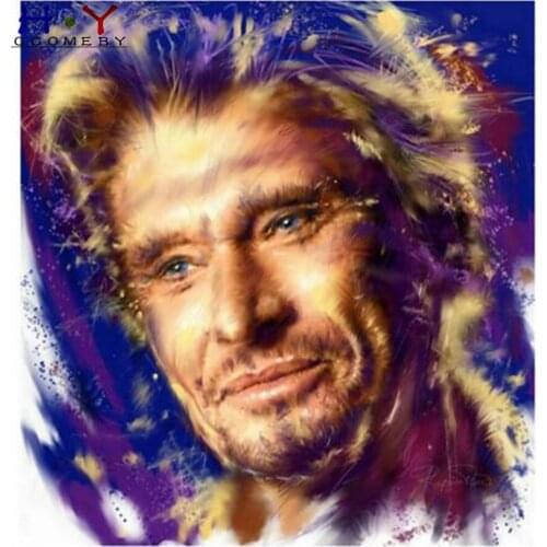 Diy Diamond Embroidery Johnny Hallyday Icon Rhinestones Cross Stitch Kits Mosaic Handicrafts 5D DIY Diamond Painting gift