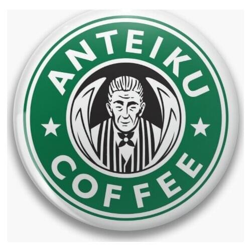 Anteiku Cafe Logo Tokyo Ghoul Starbucks Soft Button Pin Women Jewelry Cartoon Lapel Pin Decor Hat Lover Badge Fashion Creative