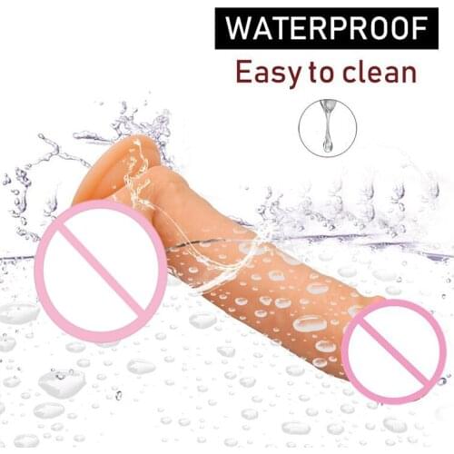 2020 Flesh Big Phallus For Women Realistic Dildo Vagina Anal Butt Plug Strap On Penis Suction Cup Simulation Big Penis Toys