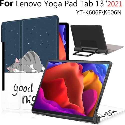 For lenovo yoga pad pro 13 case,Ultra thin stand smart tablet cover for lenovo yoga tab 13 YT-K606F case