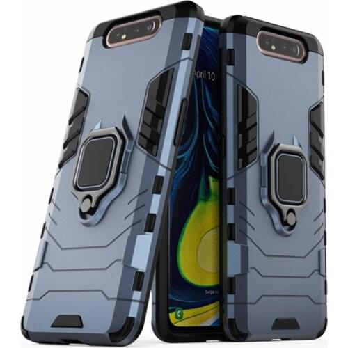 For Samsung Galaxy A80 Case Shockproof Ring Stand Bumper Silicone + PC Phone Back Cover for Samsung A80 A 80 SM-A805F/DS 6.7