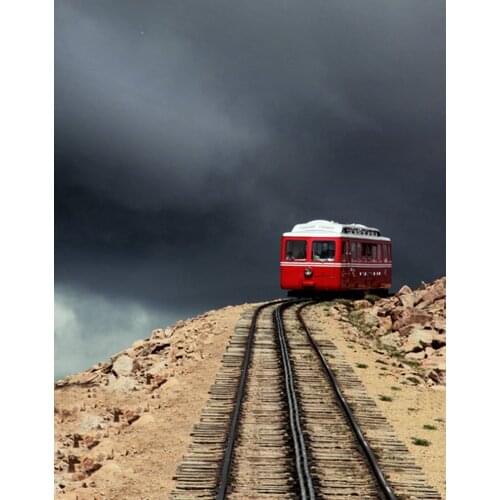 5x7ft Bus in Wild Cloudy Photography Backdrops Photo Props Studio Background