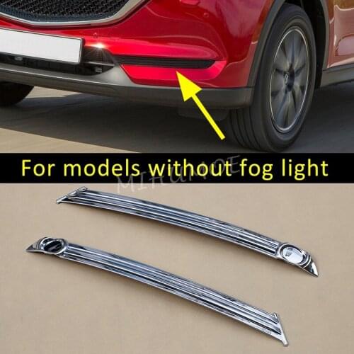 Chrome Front Bumper Fog Light Cover Trims For Mazda CX-5 KF 2017 2018 2019 2020 2021 Accessories