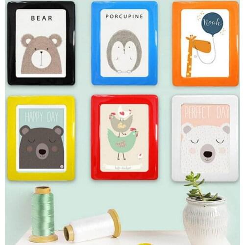 Mini Rectangle Magnetic Fridge Refrigerator Magnet Picture Photo Frame DIY Decor