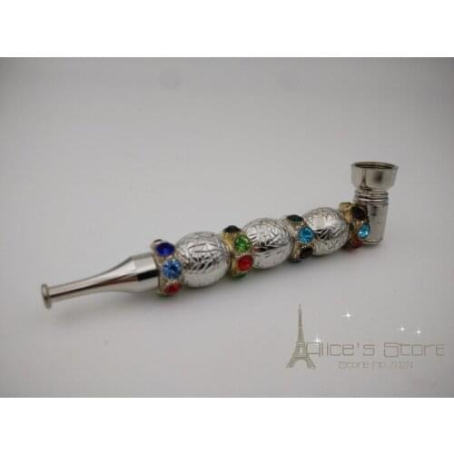 Fashion luxuriant Metal smoking Pipe with pipe screens Cigarette Tobacco Pipe YD128