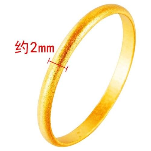 Ancient inheritance ring real 24k gold men and women couple rings fashion simple Dubai gold jewelry Bijouterie Bague anillo
