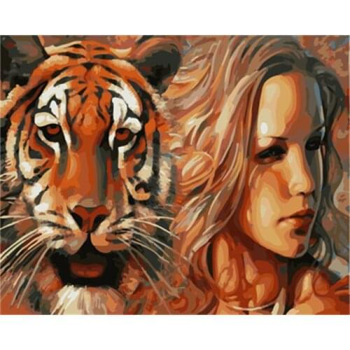 PAINTBOY Framed Pictures Figure Painting And Animal DIY Digital Oil Painting By Numbers Painting&Calligraphy Home Decor