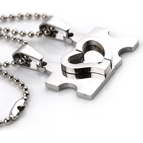 Wholesale 12sets/lot Euro-American Hot Sale I LOVE YOU Heart Shaped Couple Necklace