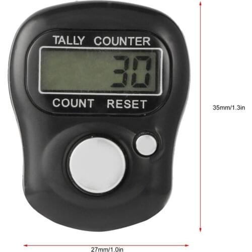 Portable Mini 5-Digit LCD Electronic Screen Digital Universal Hand Held Finger Ring Tally Counter for Outdoor Sports