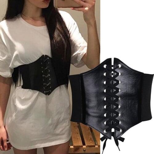 Fashion Women Elastic Wide Belts Designer Brand Body Shaping Bandage Waist Strap Dress Coat Sweater Lady Decorative Waistband