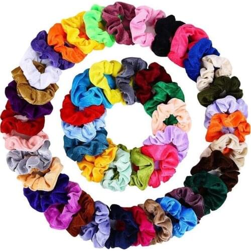 Velvet Scrunchies Hair Ties Women Girls Elastic Hair Rubber Bands Hairband Hair Rope Ponytail Holder Headband Hair Accessories