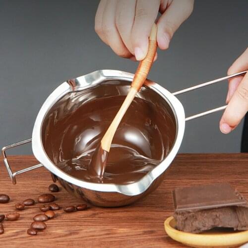 304 Stainless Steel Melting Pot Chocolates Butter Water-Jacket Heating Mode Baking Cheese Bowl Anti Scalding Universal Stoves