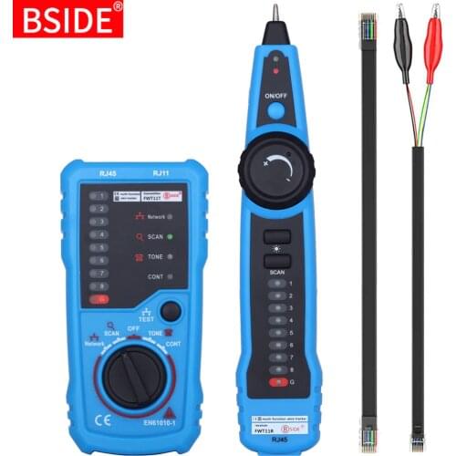 BSIDE FWT11 Network Cable Tester Detector RJ11 RJ45 Cat5 Cat6 Telephone Wire Tracker Tracer Toner Ethernet LAN Line Finder