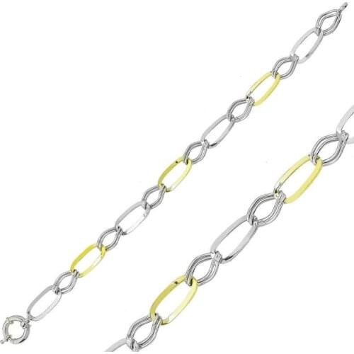 Tevuli 925 Sterling Silver Two Color Star Bracelet