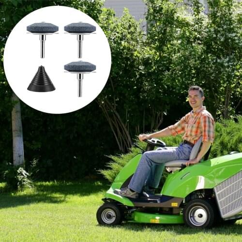 Lawnmower Blade Sharpener with Steel Backing 3Pack Multi-Sharp Rotary Lawn Mower Blade Abrasive Tools and Free Balancer