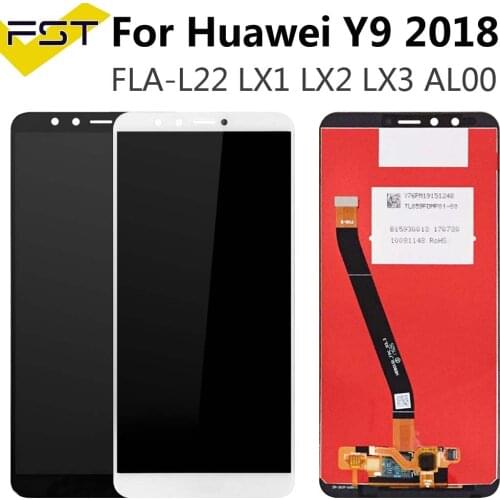For Huawei Y9 2018 LCD Display Touch Screen Digitizer Assembly Spare Parts For Huawei Y9 2018 Display FLA-LX1 LX2 LX3 L22 AL00