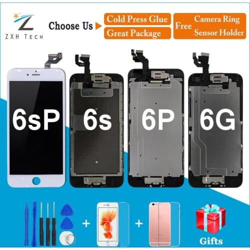 Replacement For iPhone 6 6S Plus LCD Display Completed Assembly LCD Digitizer Touch Screen With Camera + Home Button + Gifts