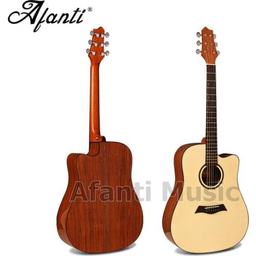 Afanti Music 41 inch Spruce top / Sapele Back & Sides Acoustic guitar (WY-040)