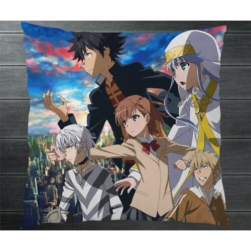 Anime A Certain Magical Index Toaru Majutsu no Indekkusu Two Side Pillowcases Pillow Cushion Case Cover Manga Cosplay Gift P1