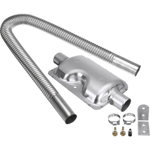 Car Exhaust Pipe Silencer Muffler Kit Bracket Screws 1" Inner Diameter Pipe for Parking Air Heater for Eberwebasto