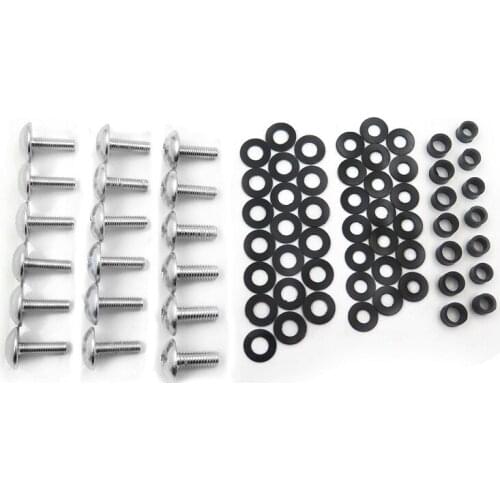 Aftermarket Free shipping motorcycle parts For 2004-2005 Kawasaki Ninja ZX10R Round Flat Fairing Bolts Silver