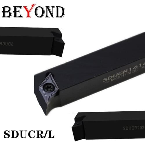 BEYOND SDUCR 2020 SDUCR1212H11 SDUCR1616H11 Lathe Cutter Bar External Turning Tool Carbide Inserts Shank Solid 1 PCS 12mm
