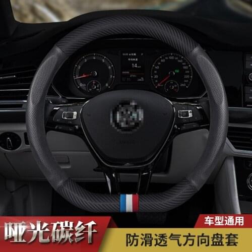 Fur Genuine Leather Car Steering Wheel Cover for Volkswagen Passat B6 Golf 5 Mk5 VW Jetta 5 Mk5 Tiguan Auto Interior Decoration