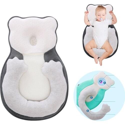 Baby Infant Sleeping Pillow Cushion Toddler Nest Crib Travel Bed Newborn Shaping Pillow Neck Protection Baby Ergonomics Safety