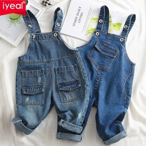 Kids Jeans Baby Rompers IYEAL Spring Boys Girls Overalls Bebe Jumpsuit Pants Toddler Trousers Kids Clothes Children Clothing