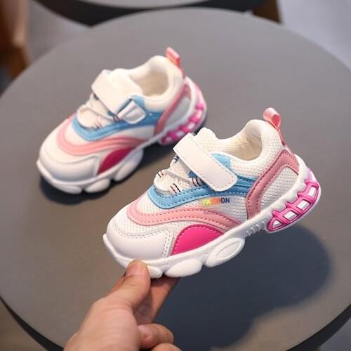 Kids Sneakers 2021 Spring Baby Girls Fashion Trainers Children Chunky Sneakers Toddler Boys Shoes Casual Sport Running Sneaker