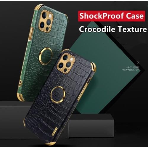 Crocodile Texture Phone Case For OPPO Realme C12 C15 V15 V5 V3 ShockProof Aligator Leather Case Cover For OPPO Reno 4 5 3 Pro SE