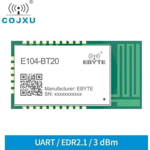 EDR2.1 Bluetooth 2.1 RTL8760ATT Serial Port IoT Transceiver Module AT Command SMD UART 2.4GHz Transmitter Receiver E104-BT20