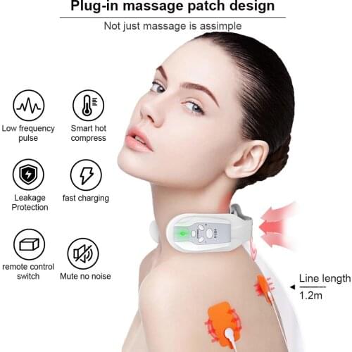 Effective Neck Massager Health Care Massage Pain Relief 4 Pivot Remote Control White Relax Instrument Electrotherapy Apparatus